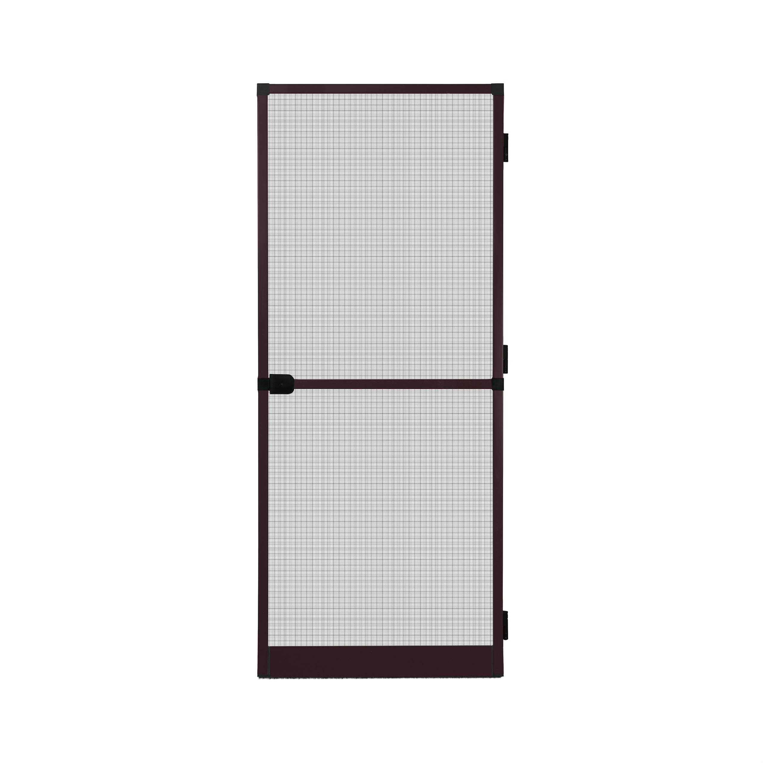 Fliegengitter Insektenschutz Tür Alurahmen auf Maß Mückengitter  Balkontür,Farbe:braun (RAL8017),Größe (Breite x Höhe):120 x 240 cm