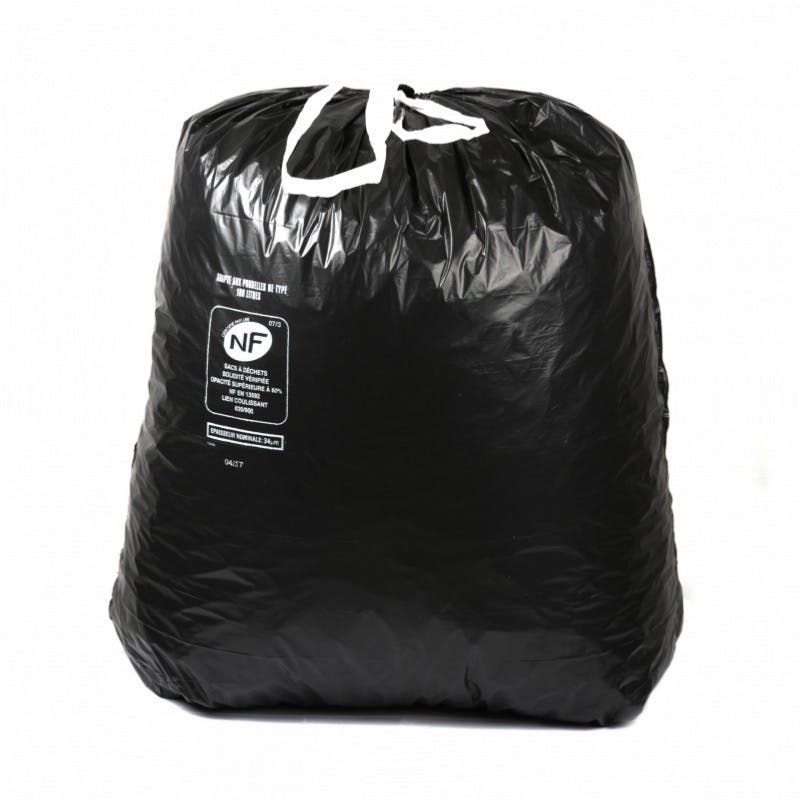 Sac poubelle noirs 100L rlx de 25 sacs Global Hygiène - Matériel de Pro