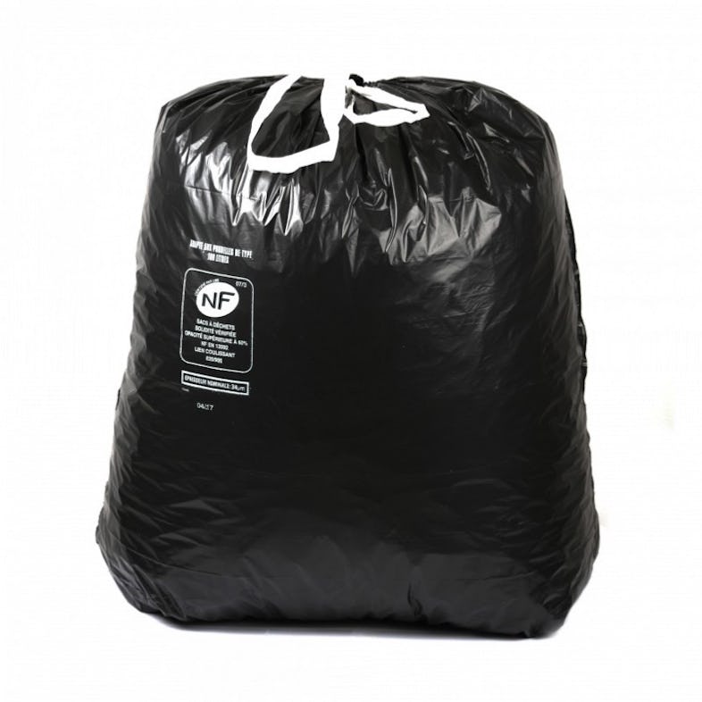Sacs poubelles renforcés noirs 100L 55 microns (le carton de 200)