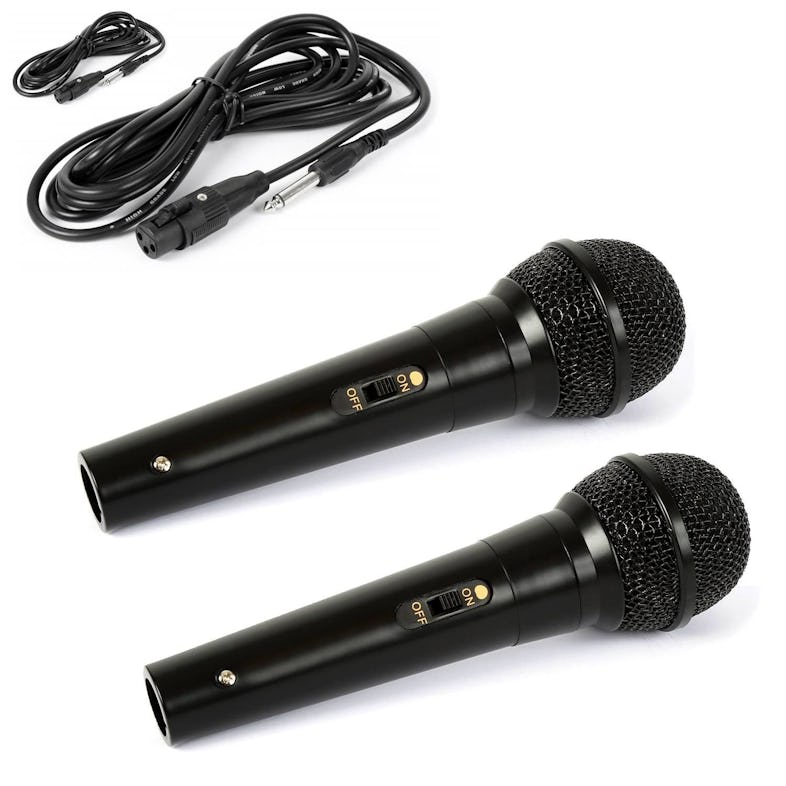 Microphone vocal dynamique Soundlab avec câble en rose - XLR vers Jack  6.35mm 4m
