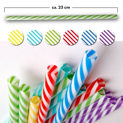 500 Trinkhalme Schwarz 150mm - Mehrweg Strohhalme Aus PP Spülmaschinengeeignet