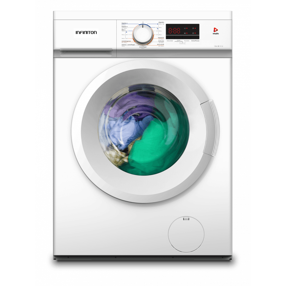 Lavadora Infiniton WMA62B Blanco,6kg,15 programas,1000rpm, D Makro