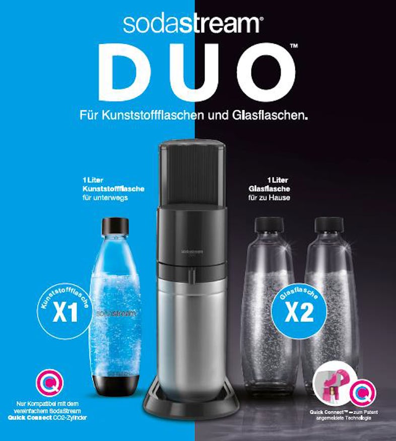 SodaStream DUO Schwarz, Edelstahl