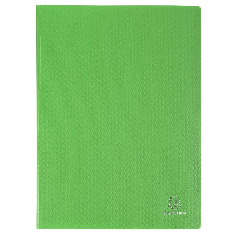 Exacompta Cod. 88113E Portalistini OPAK con copertina semi-rigida in  polipropilene 100 buste cristallo - A4 Verde chiaro - Confezione da 8