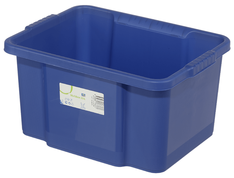 Caja Plastica Grande Contenedor Rectangular 54 L Apilable