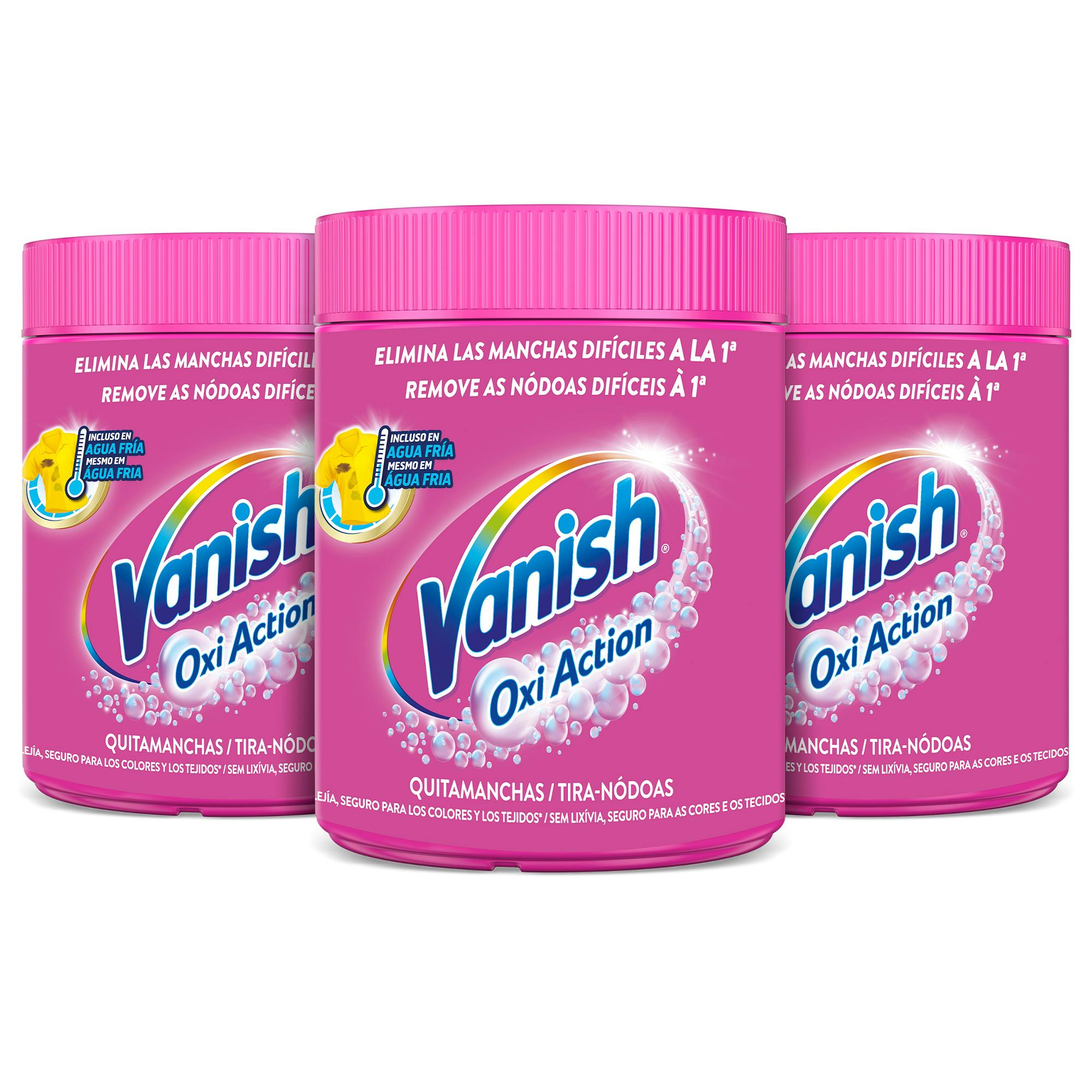 Vanish Oxi Action - Quitamanchas para Ropa Blanca y de Color, en Sin Lejía - Pack 3x 900 g | MAKRO Marketplace