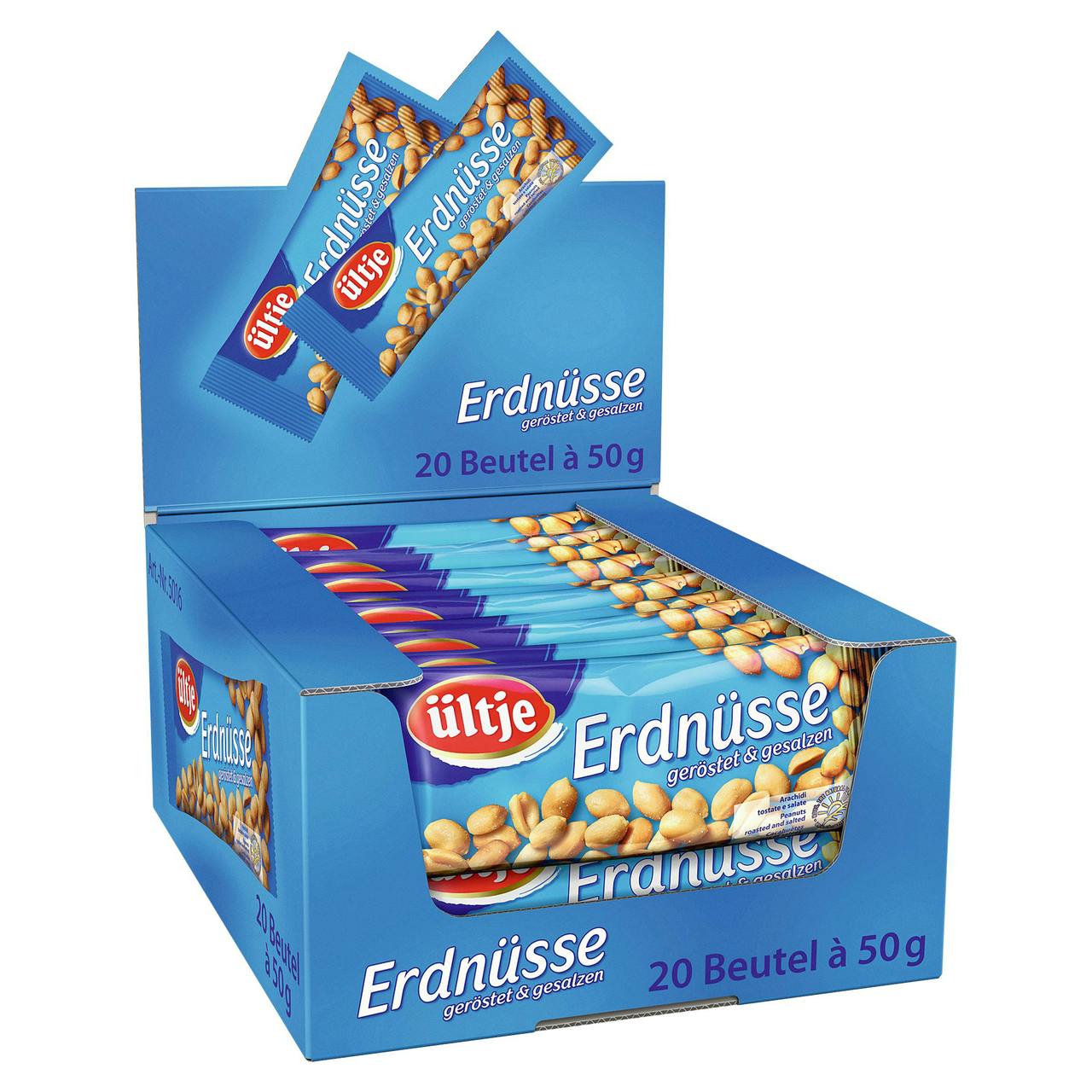 Ültje Erdnüsse Geröstet & Gesalzen 20 x 50 g (1 kg) METRO