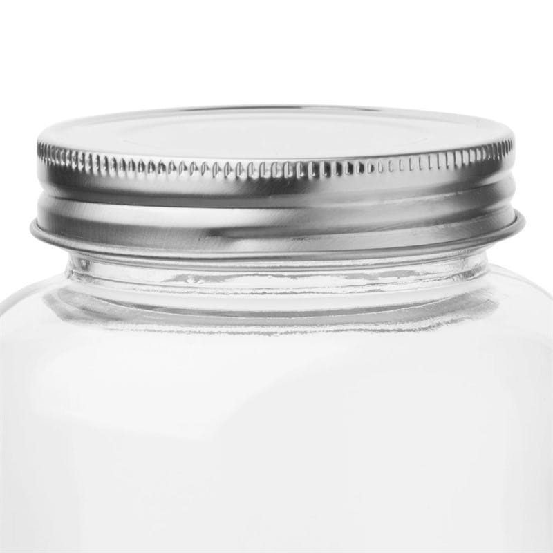 Bocal en verre de 330 ml avec couvercle hermétique en verre