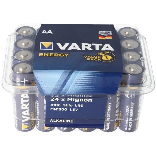 24x Varta Energy Alkaline Batterie AA-Mignon 4106 MN1500 LR6 in 24er Box 