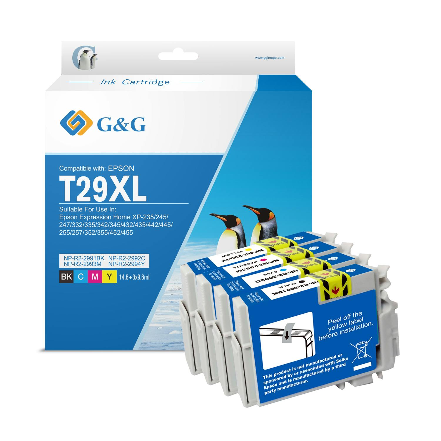 Geschikt voor Epson 29 / 29XL inktcartridges - Multipack 4