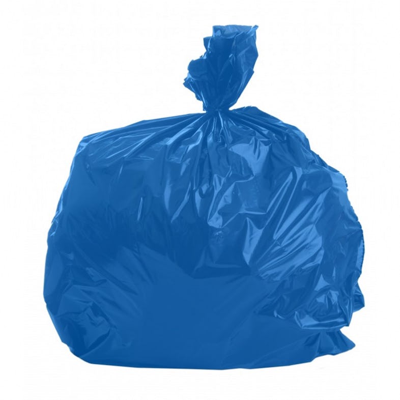 Sac poubelle 30 litres NF bleu - 100 sacs sur