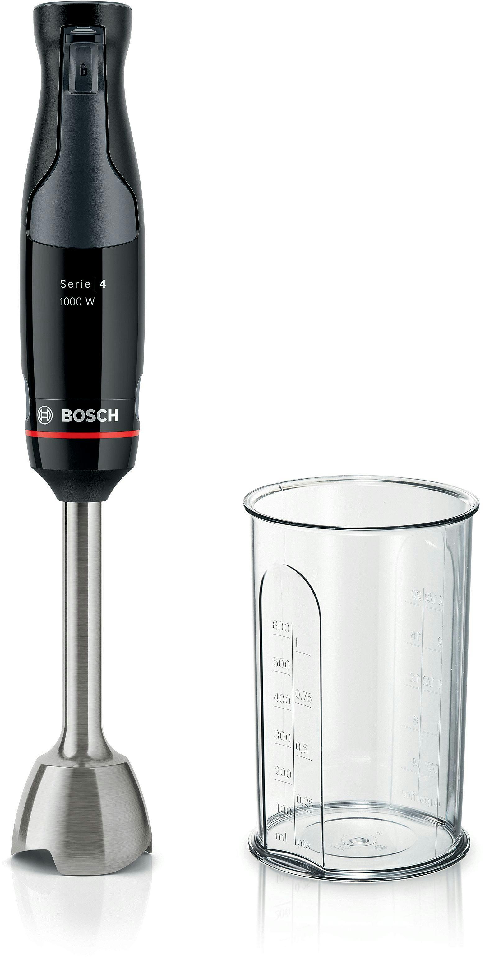 Bosch mfq2420b – Batidora (, 4 niveles de velocidad, moderna técnica del  Motor, 2 Tubo escoba, 2 ganchos para amasar de acero inoxidable, 400 W,  Piano Negro/Plata : : Hogar y cocina