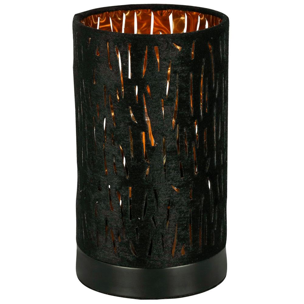 Nacht Schreib Tisch Lampe schwarz Samt Wohn Zimmer Beleuchtung Lese