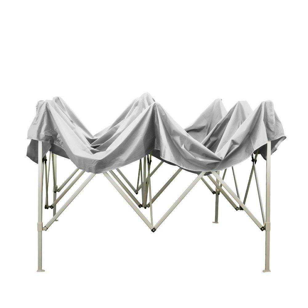 Gazebo richiudibile pieghevole 3 X 3 Bianco ricoperto in PVC impermeabile