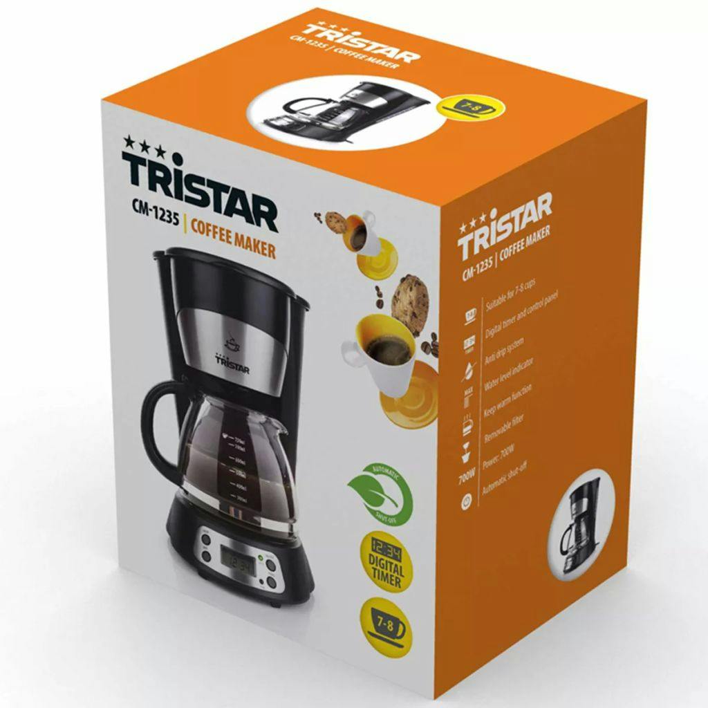 Tristar Caffettiera Americana Elettrica 700W, Plastica, Capacità 7/8 Tazze