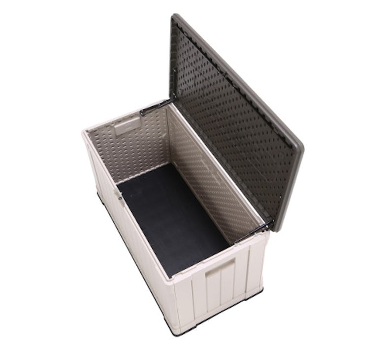Lifetime Kunststoff Kissenbox Harmony 440 L lichtgrau 128x64 cm Gartenbox  Aufbewahrungsbox Gerätebox Aufbewahrung