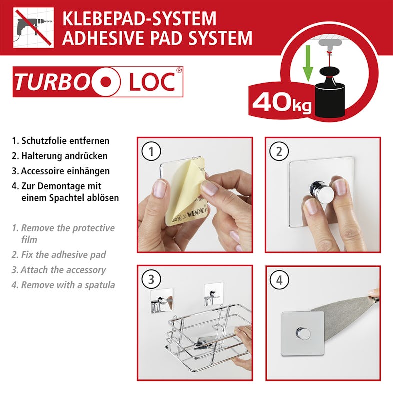 WENKO Turbo-Loc® WC-Garnitur Weiß Marktplatz METRO | Carpino