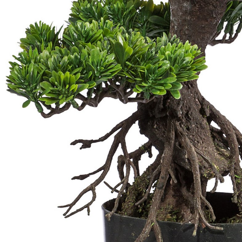 Kunststoff, CREATIV ca Bonsai, schwarz Pflanze green 75cm, Marktplatz im künstliche Topf METRO | 17x14cm grün,
