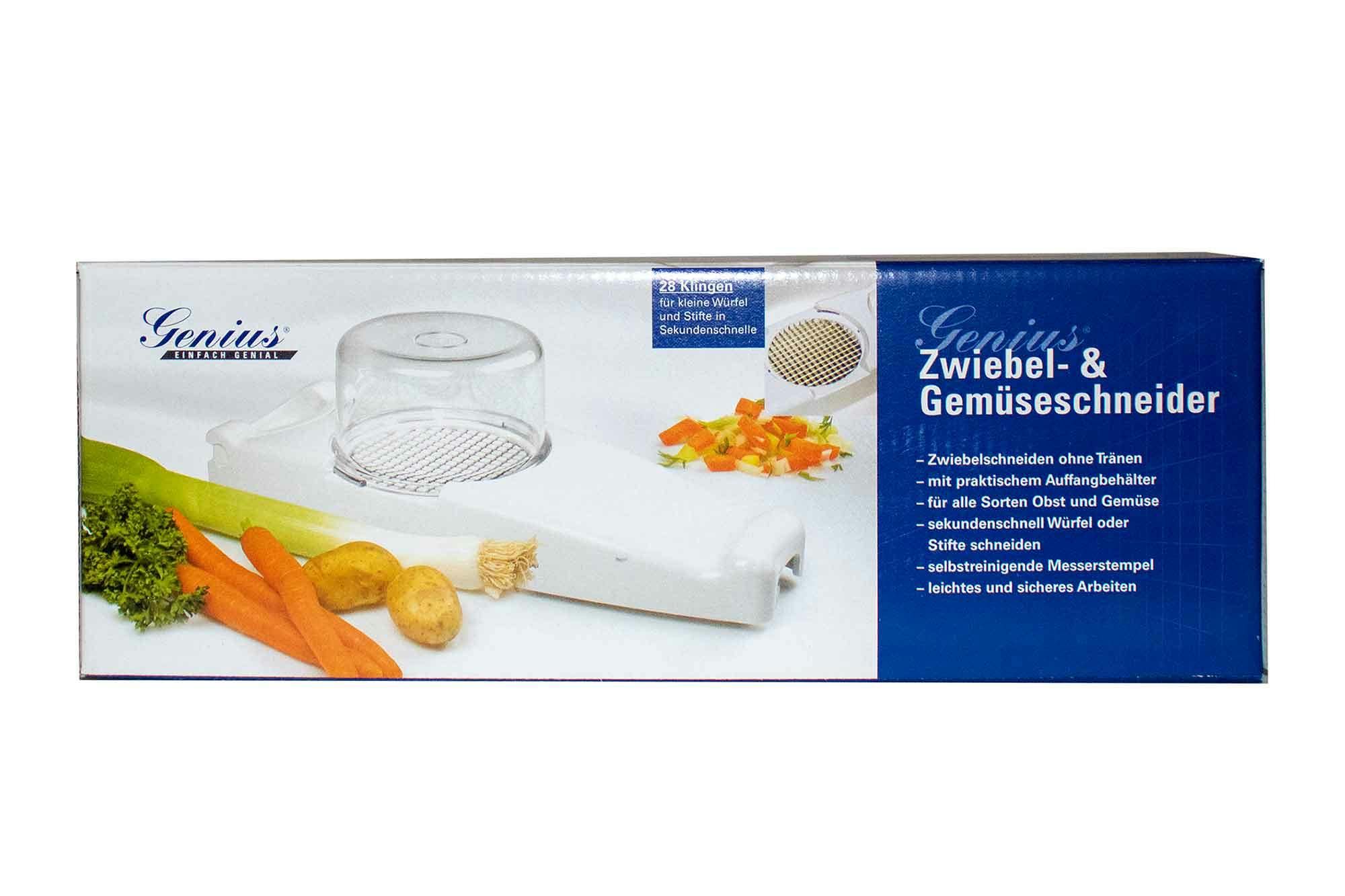 Genius Gemüseschneider Zwiebelschneider Nicer Dicer 3-teilig (weiss ...