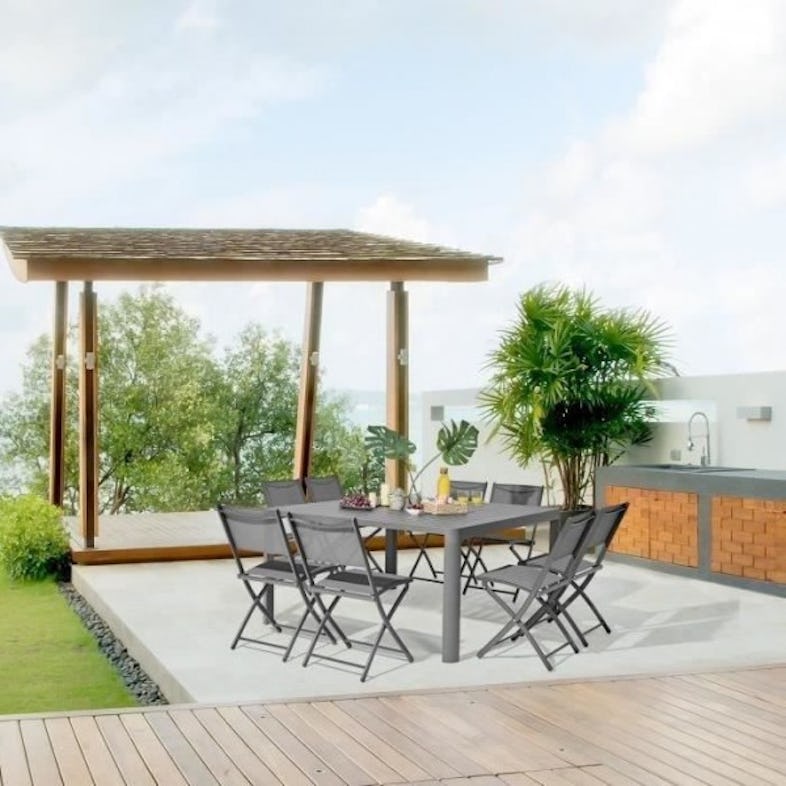 Table de balcon rabattable - Acier - 60 x 75 x 82-92 cm - Vert - Cdiscount  Jardin