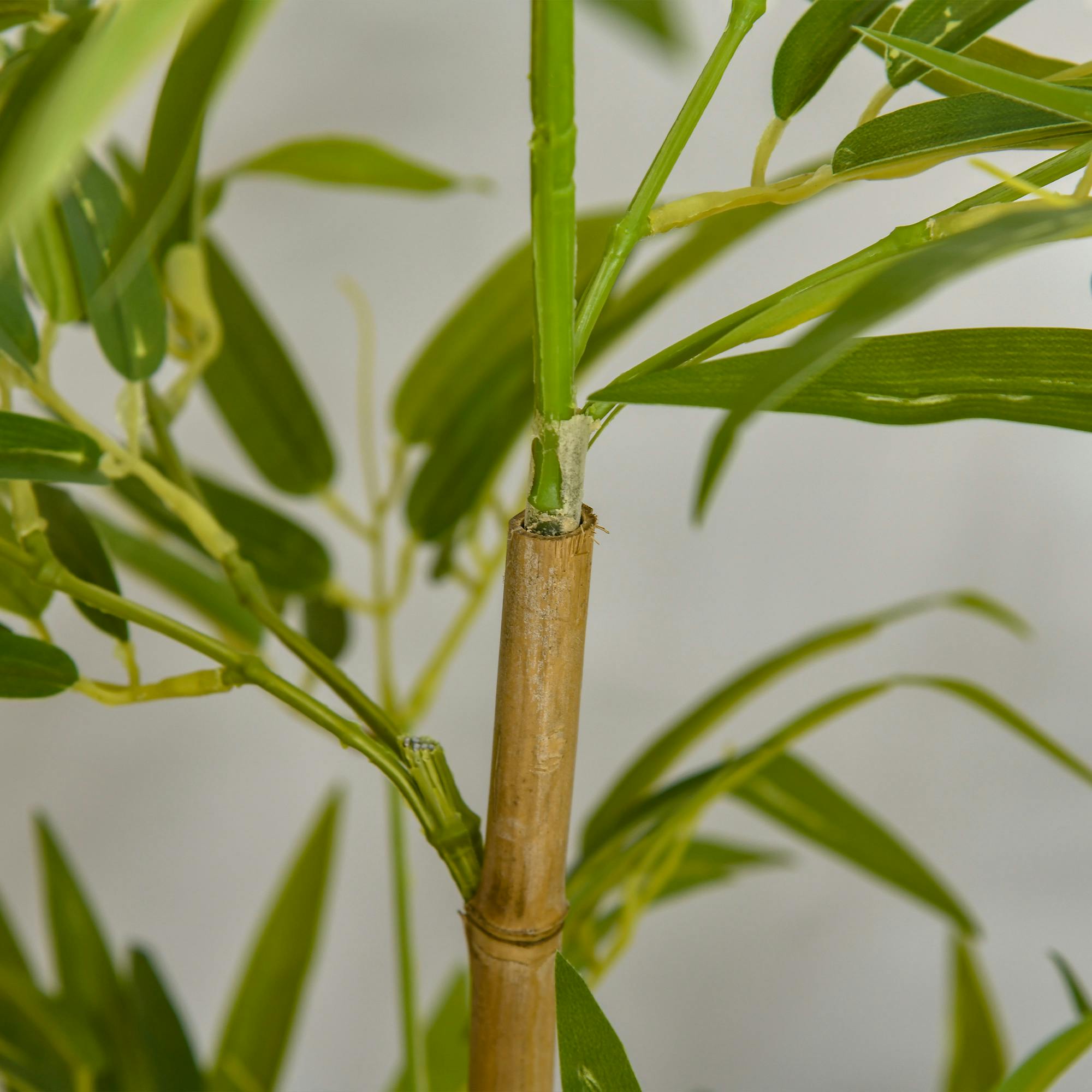 HOMCOM Pianta di Bambù Finta da 150cm con Vaso Nero, Pianta