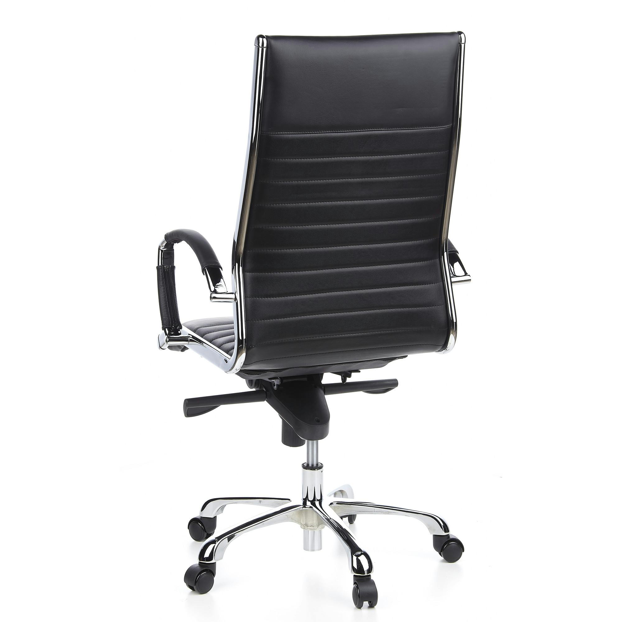 Bürostuhl / Chefsessel PARMA 20 Leder schwarz Chrom hjh OFFICE | METRO  Marktplatz | Schreibtischstühle