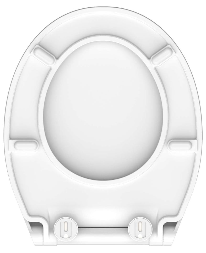 SCHÜTTE WC-Sitz Duroplast SLIM WHITE, Toilettensitz mit Absenkautomatik und  Schnellverschluss für die einfache Reinigung, besonders flache Form