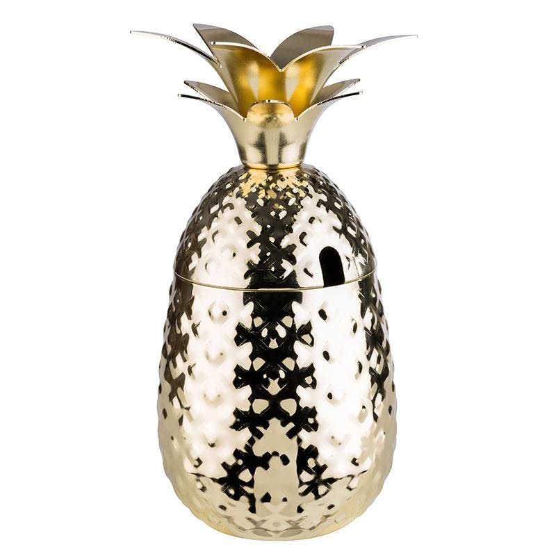Cocktail Becher Pineapple Mit Deckel Als Standfuss Goldfarben 0 5 L Metro Marktplatz
