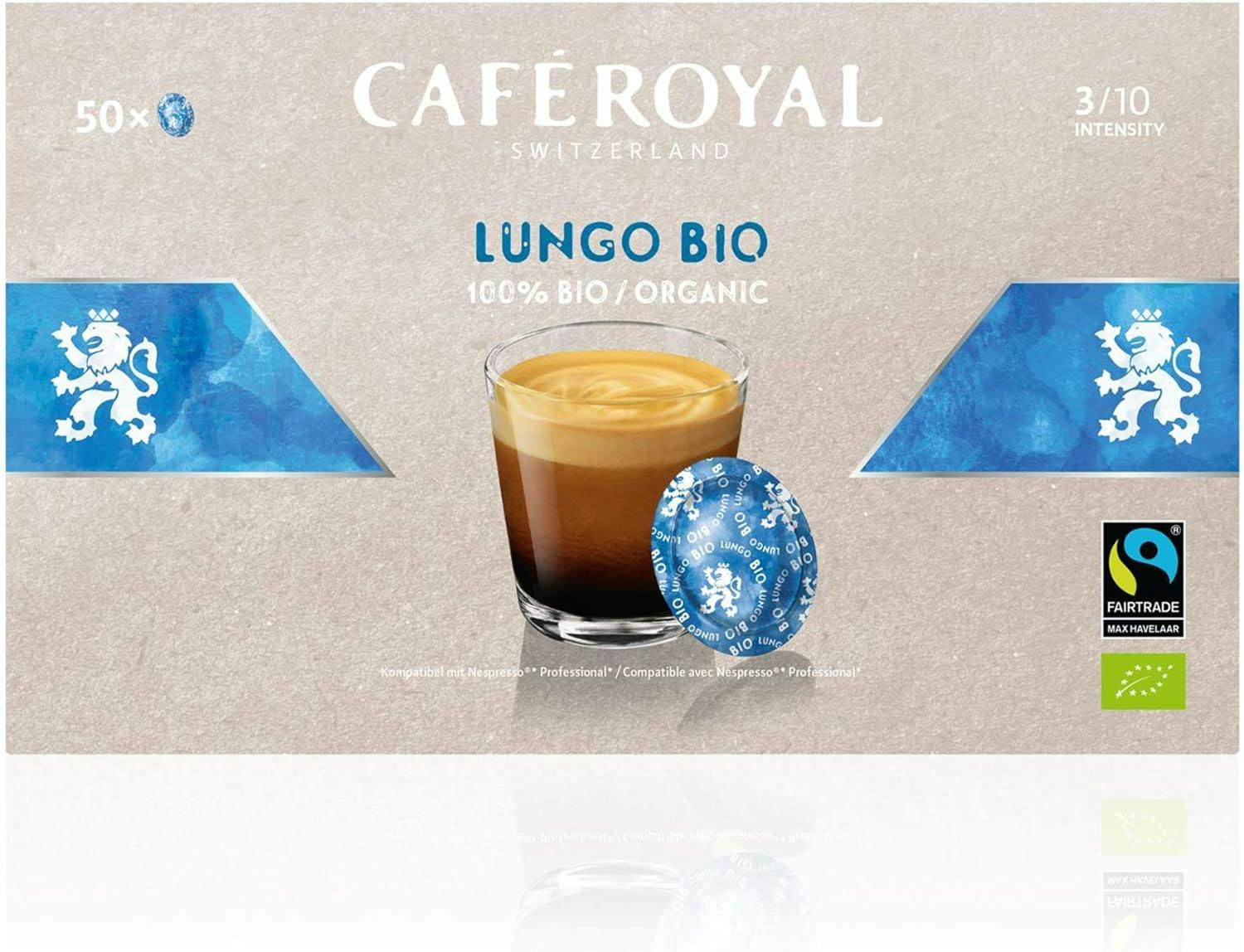 Café en Dosettes - Café Royal Pro, 3 x 50 - Compatibles avec les Machines  à café Nespresso®* Professional - Saveur Lungo BIO