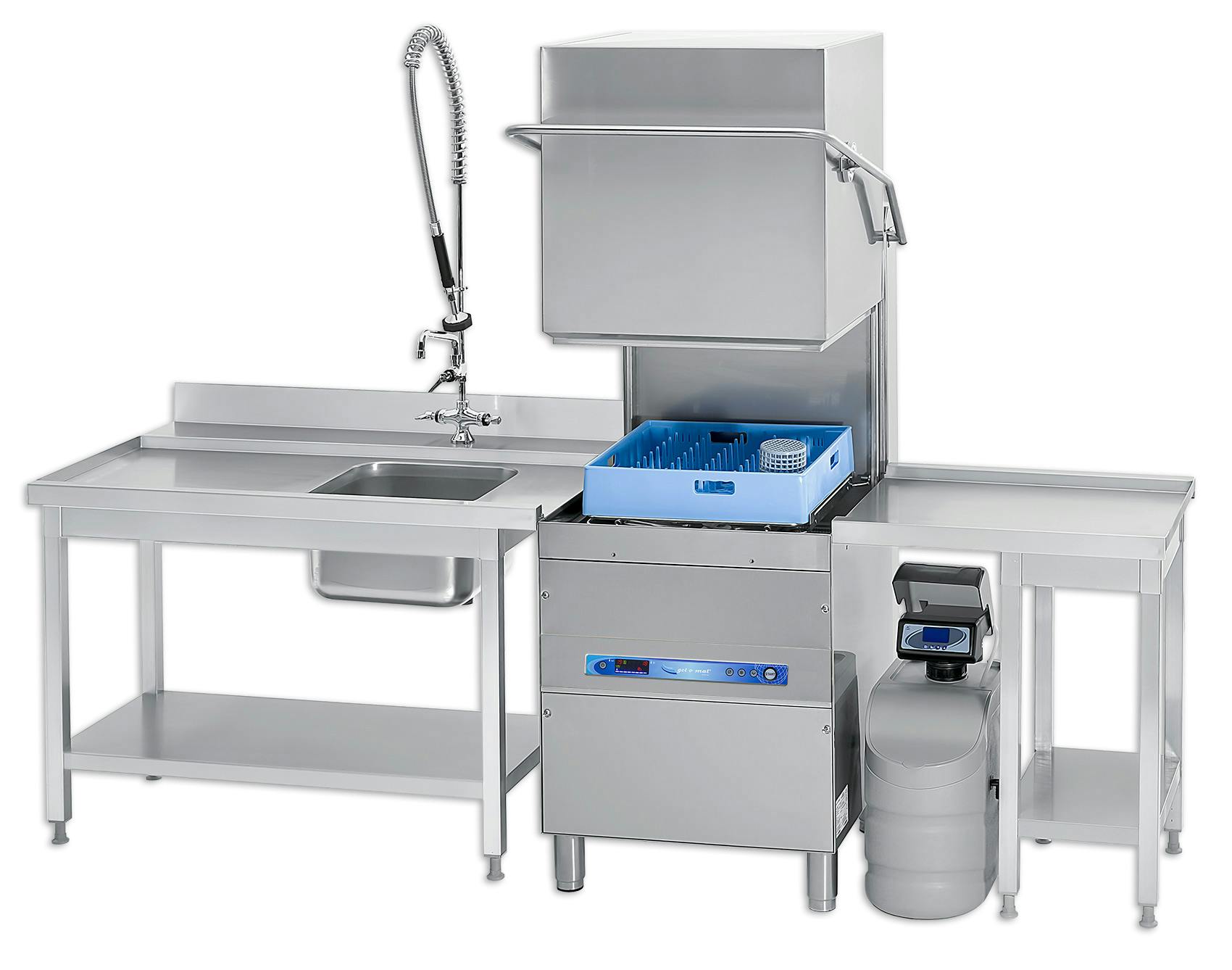 gelomat Haubenspüler Zulauftisch links E COMPLETE 2000 METRO