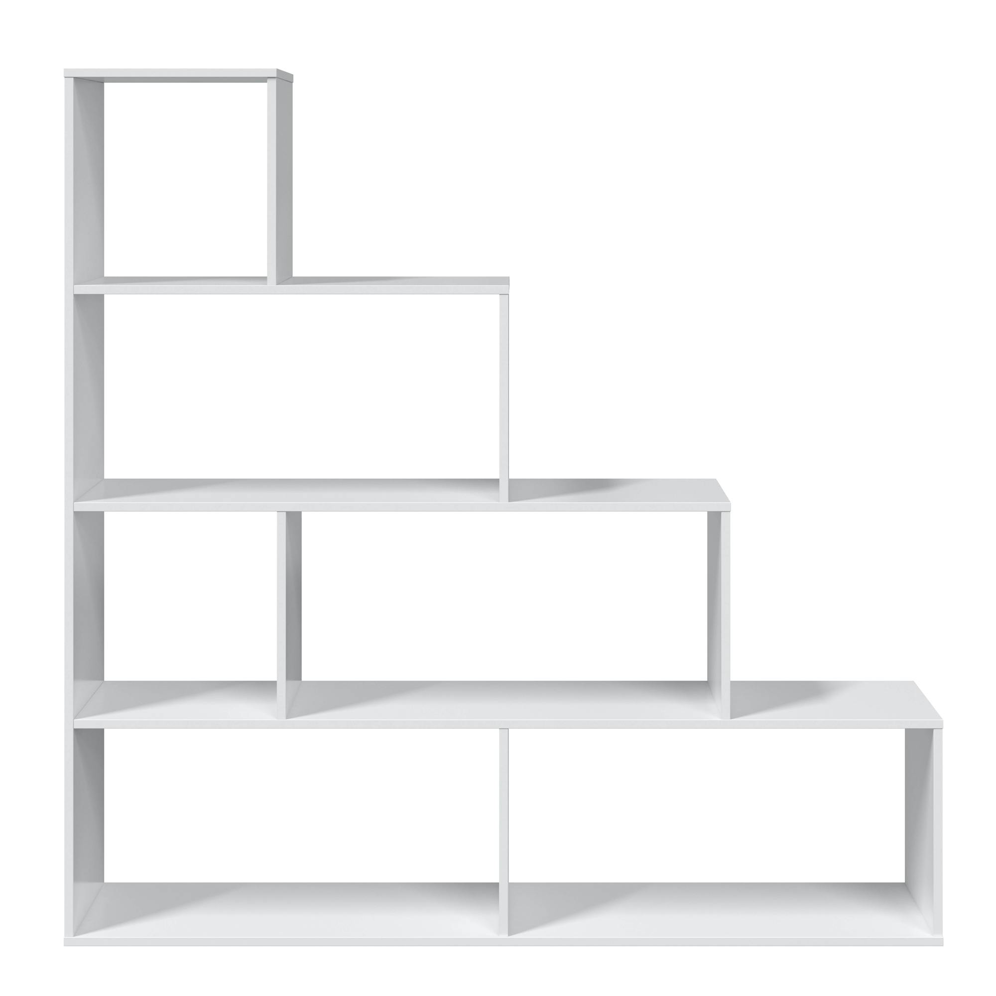 Estantería Librería Jaén Color Blanco Brillo 6 Huecos, para Salón o Comedor,  145 x 29 x 145 cm