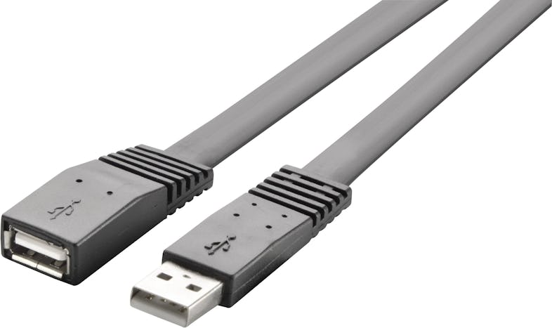 Renkforce USB 2.0 Verlängerungskabel A/A flach 1 m