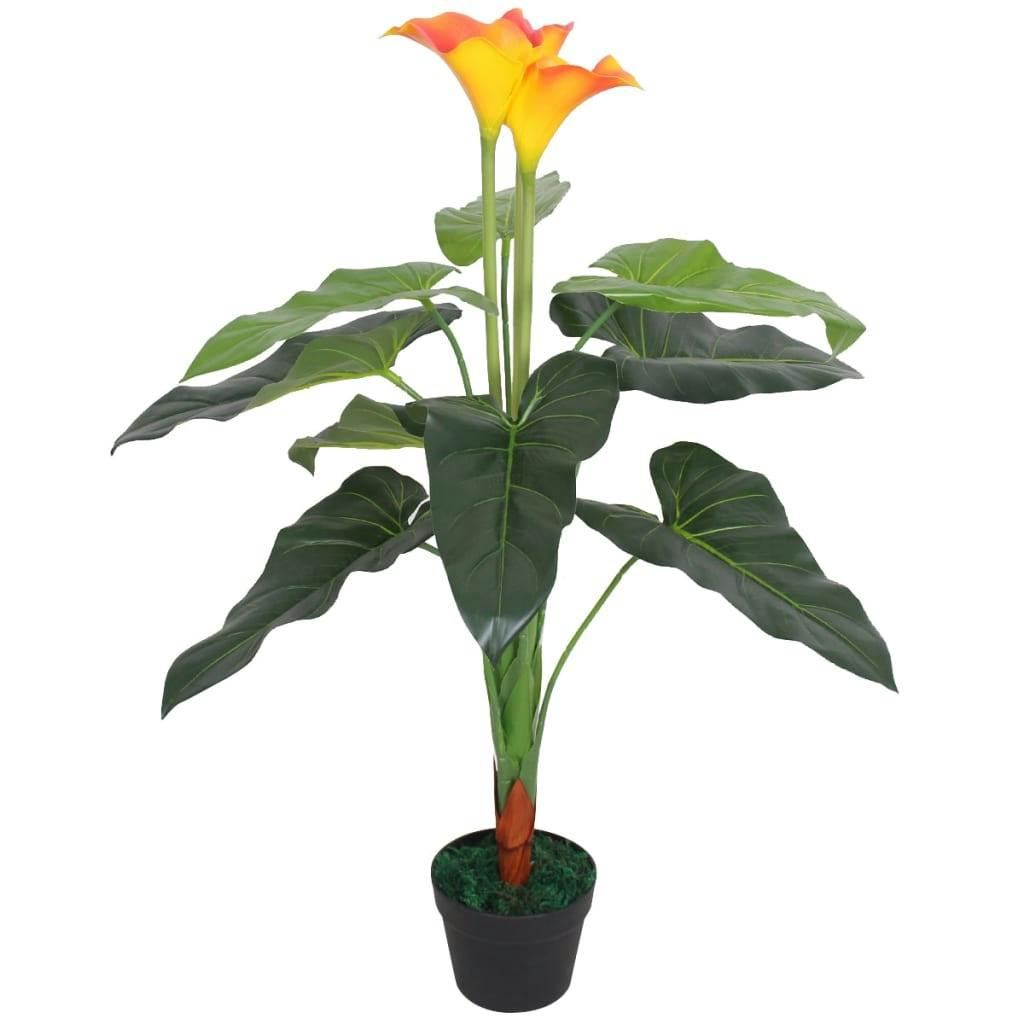 Planta cala lilly artificial con maceta 85 cm roja y amarilla | MAKRO  Marketplace