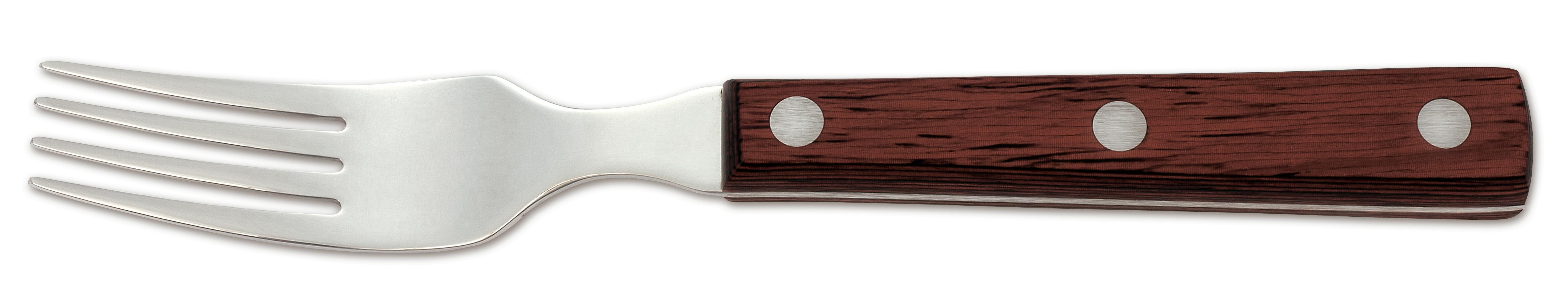 Tenedor chuletero Arcos mango de madera 90 mm