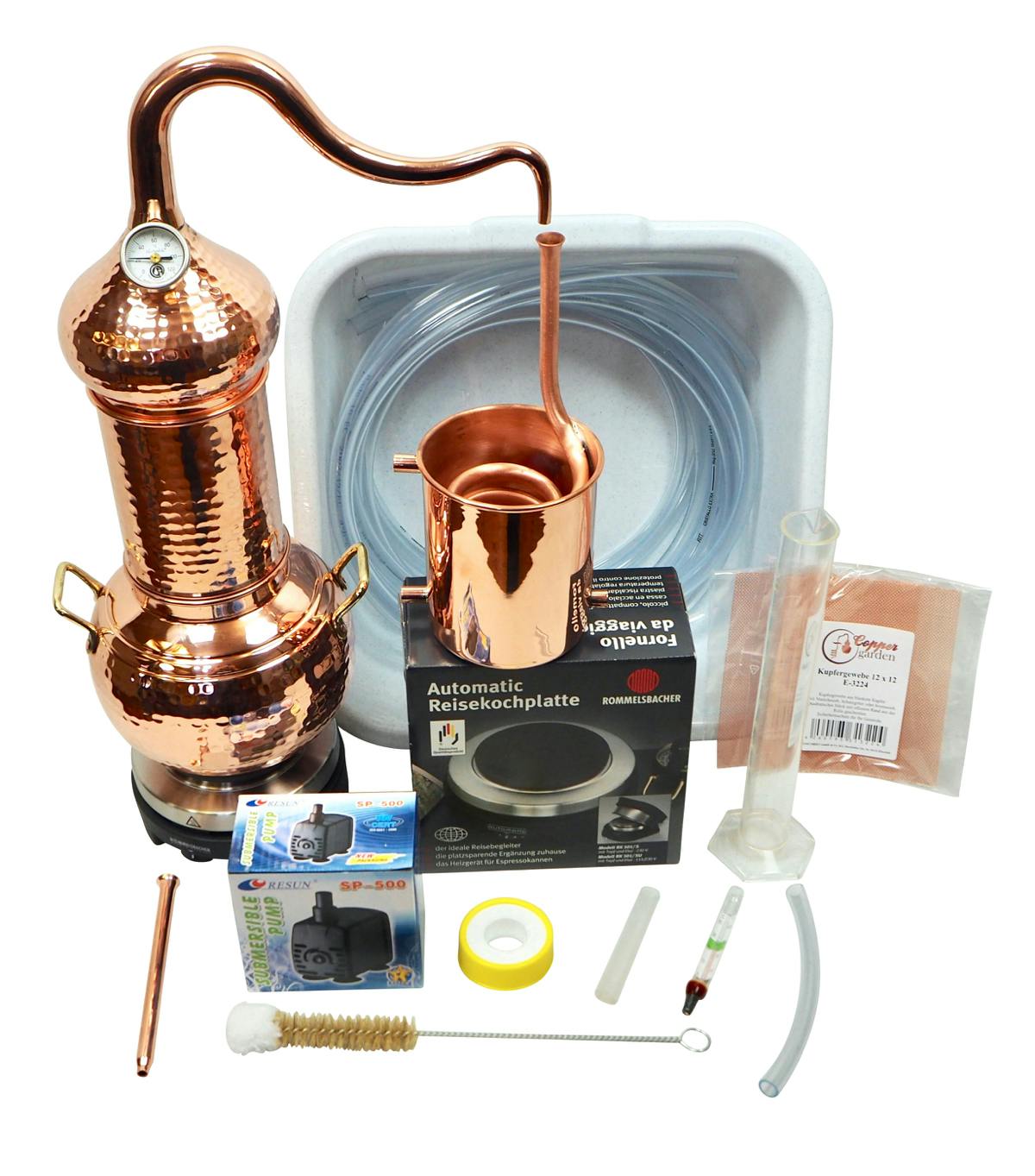 CopperGarden®` Destille EASY MOONSHINE 2 Liter SORGENFREI Set