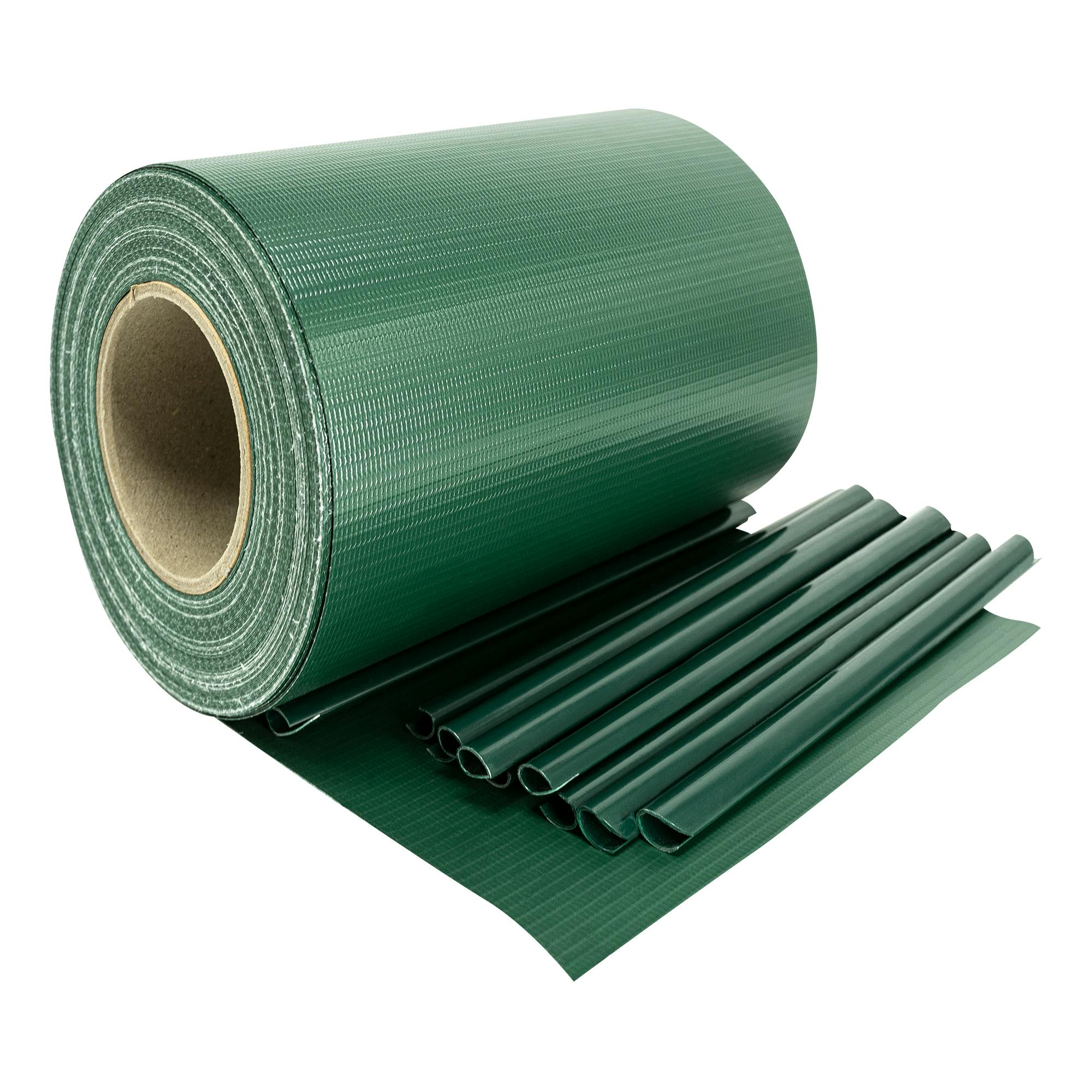 PVC Sichtschutz Streifen Privatsphäre Doppelstabmatten Zaun Folie Anthrazit Grün 