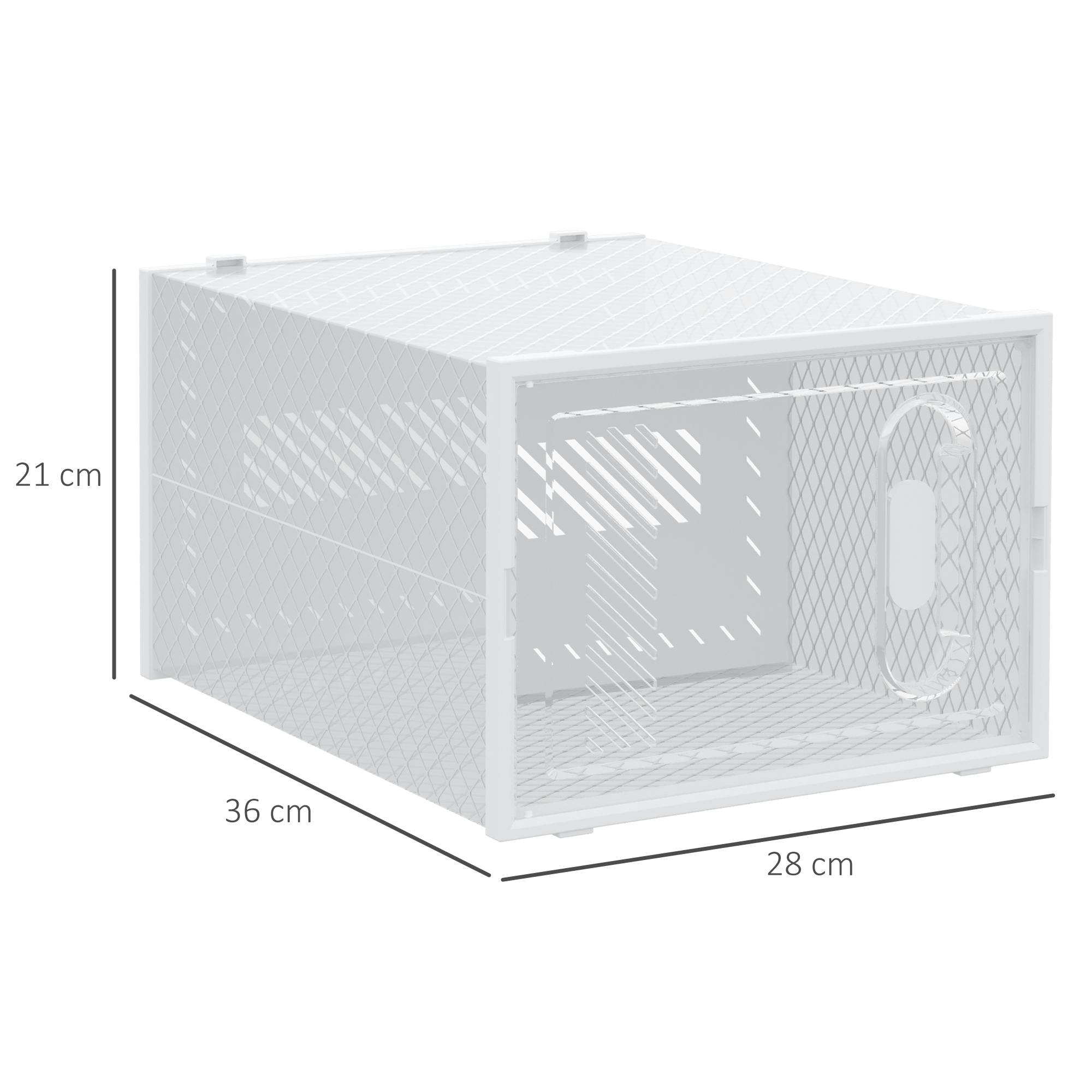 HOMCOM Cajas de Zapatos de Plástico Juego de 8 Organizadores de  Almacenamiento Caja Zapatero Apilable Puertas Magnéticas para Aromas para  Entrada Pasillo hasta Talla 45 Transparente - Conforama