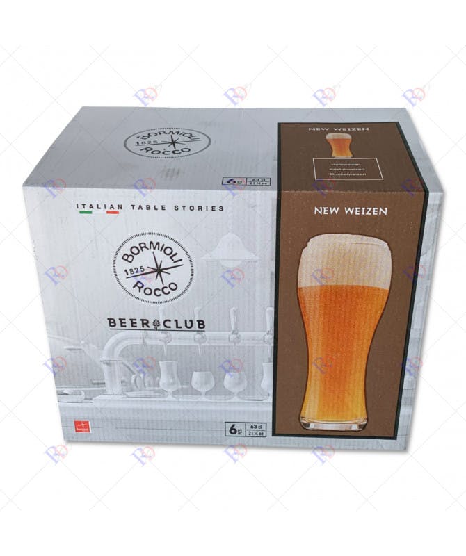 Bormioli rocco bicchiere da birra new weizen, confezione 6 pz