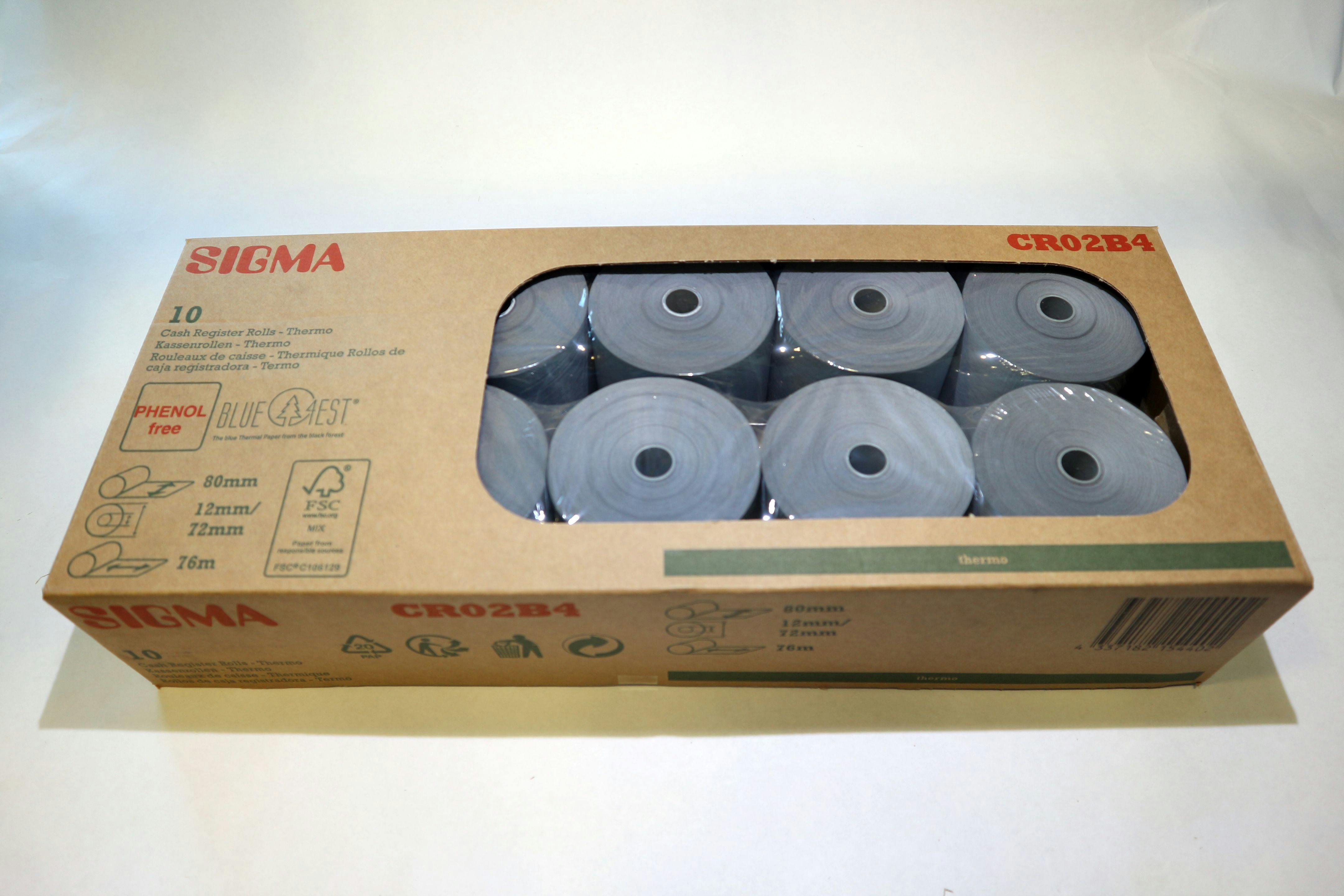 verlamming wapenkamer gehandicapt SIGMA Thermopapier-Kassenrollen CR02B4, 80 mm x 76 m (B x L), recycelbar,  10 Rollen pro Verkaufseinheit | METRO Marktplatz