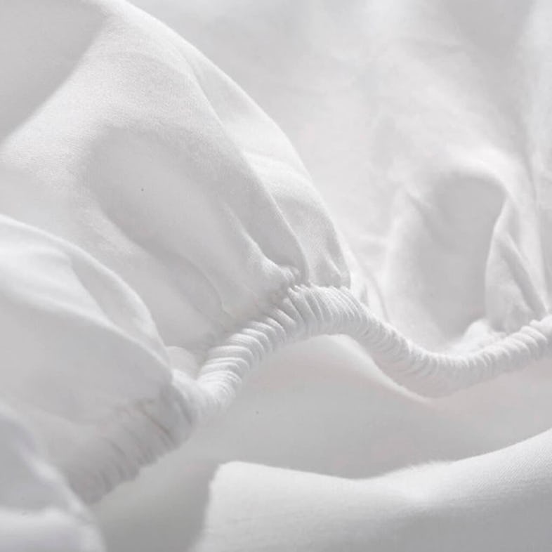 Sábana bajera ajustable lisa Agua cama 90 cm - 90x200 cm, algodón 200 hilos.