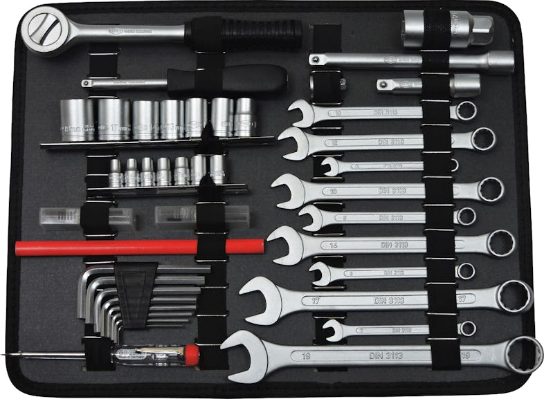 FAMEX 758-63 Alu Werkzeugkasten gefüllt mit - Marktplatz 132-tlg. METRO | Werkzeug Werkzeugkasten bestückt