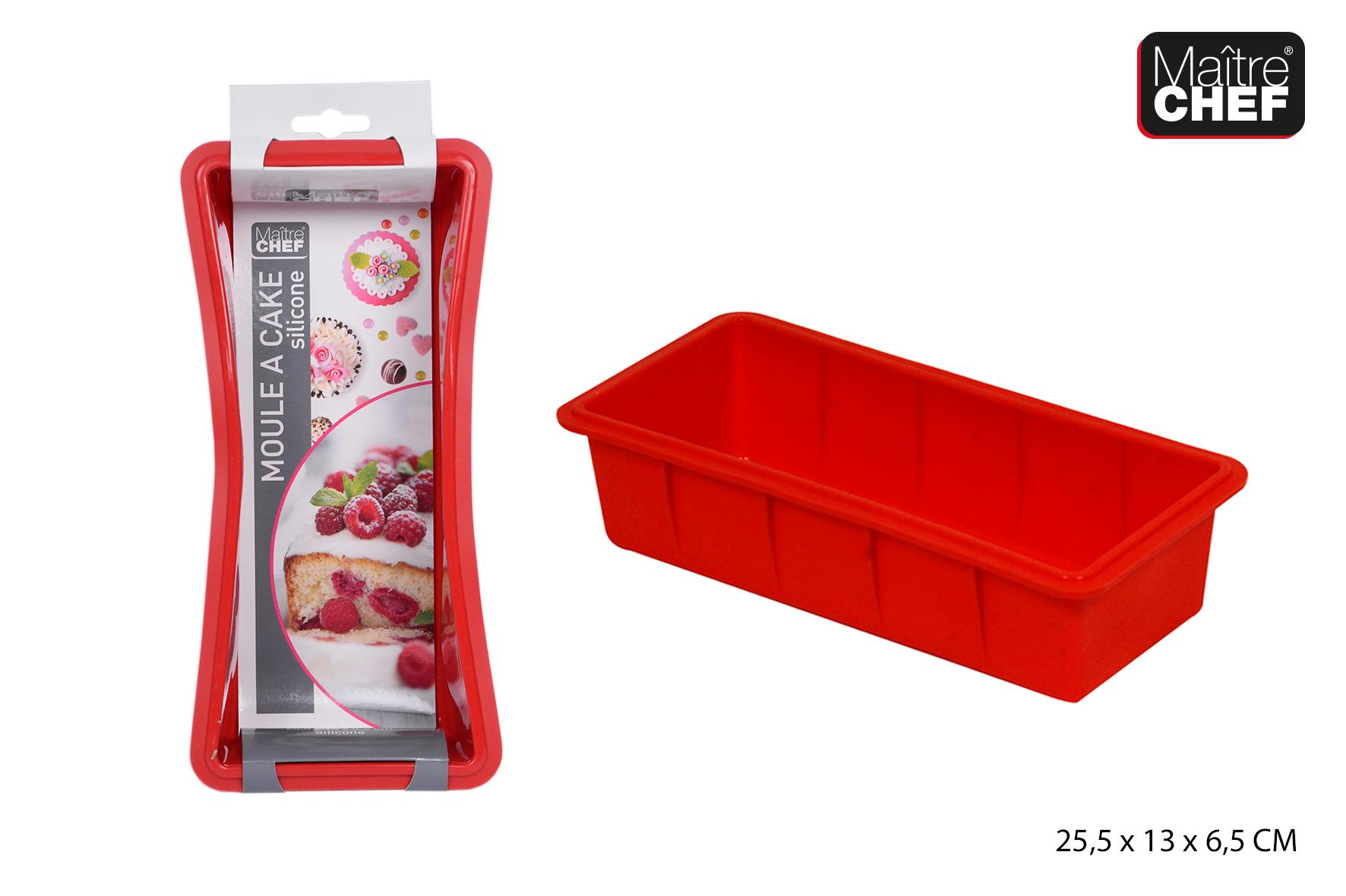 Moule Cake Silicone 25cm Rouge Maitre Chef