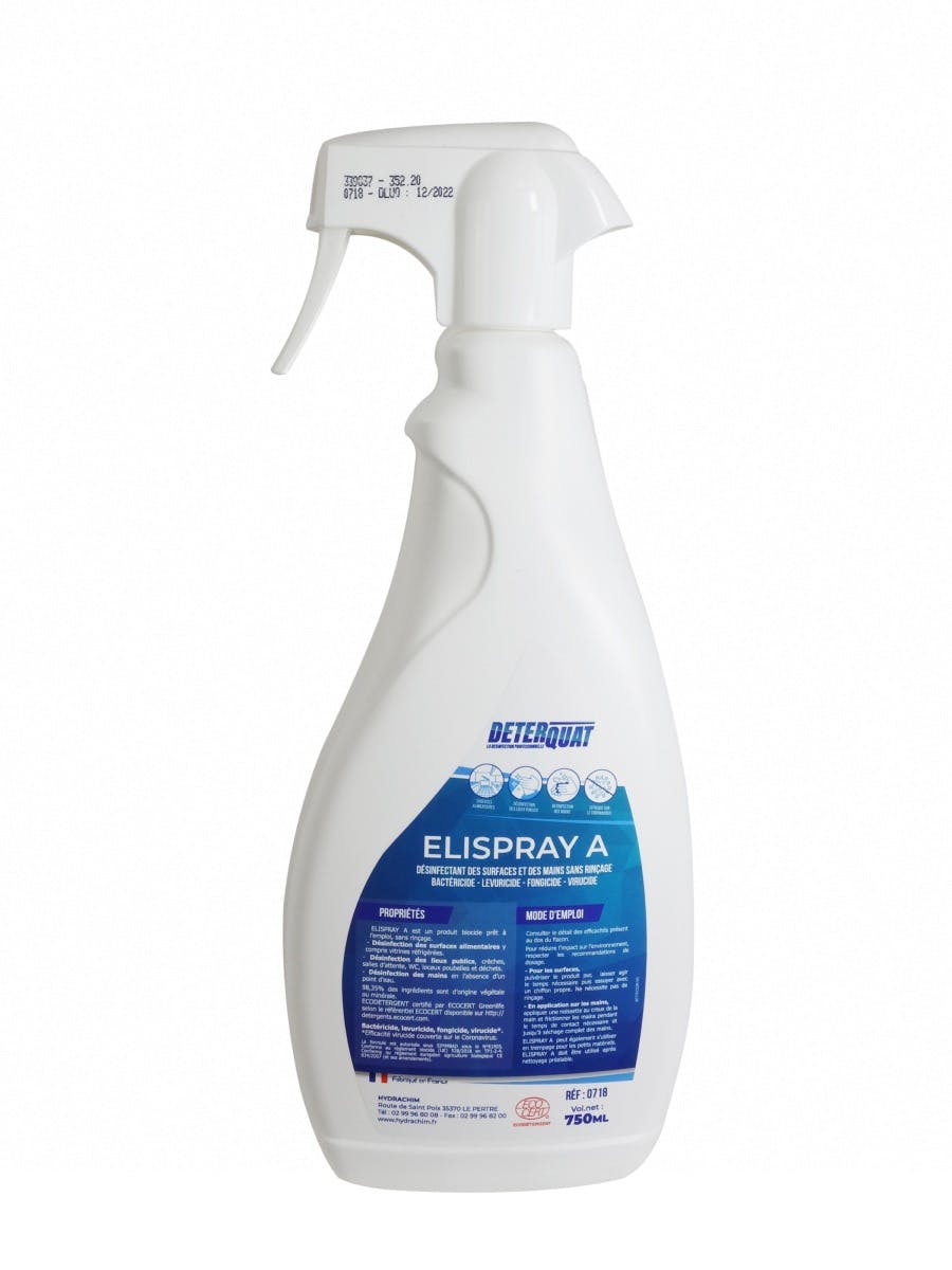 Désinfectant bactéricide multi-surfaces sans rinçage prêt à l'emploi -  PURE'SOFT - Spray 750ml