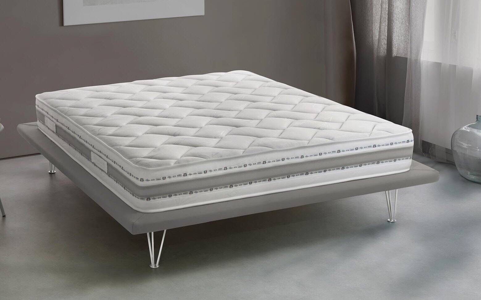 Dmora Materasso matrimoniale Sveva, Materasso sfoderabile in Memory Foam e  Waterfoam, 100% Made in Italy, Anti acaro e Anallergico, Cm 160x200h21