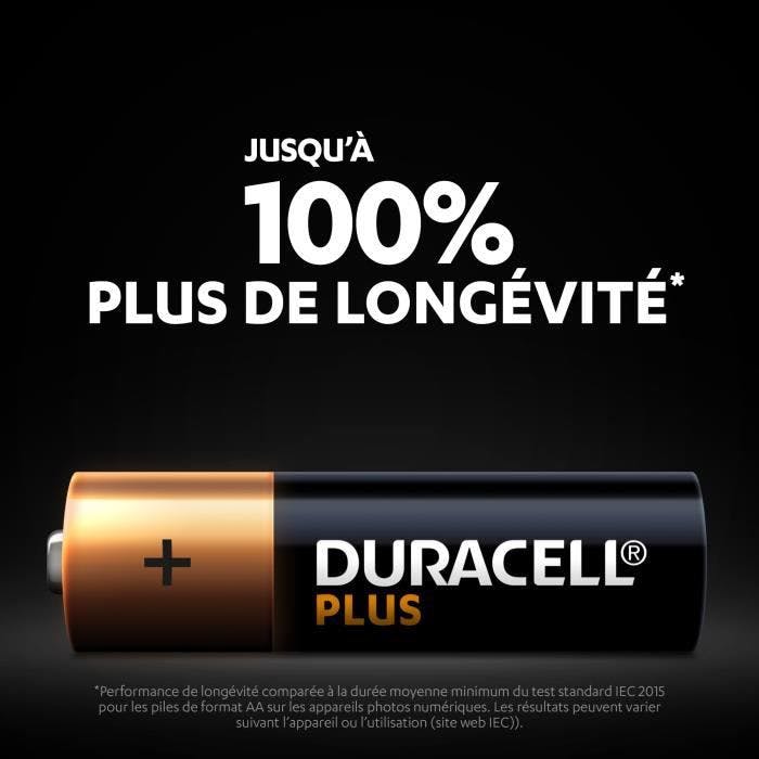 Pack 15 piles LR6 Duracell Plus AA + 5 OFFERTES sur