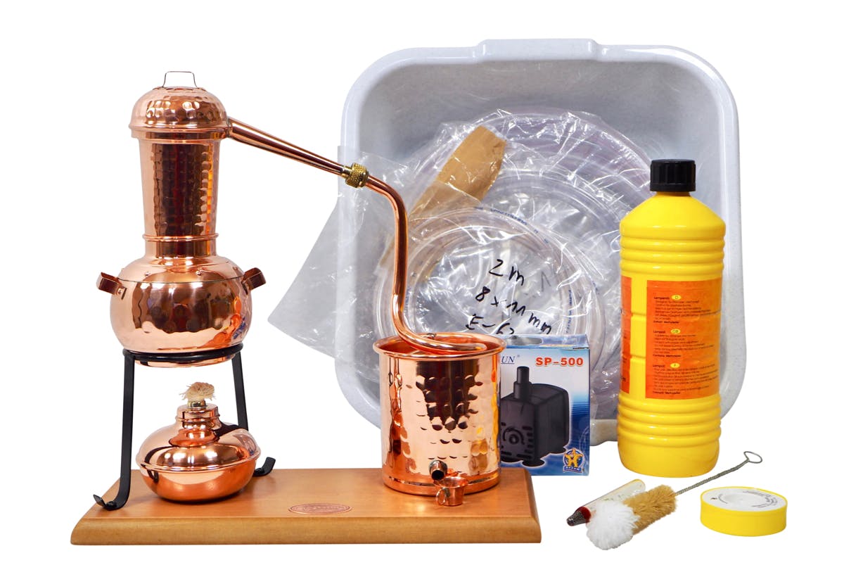 CopperGarden® Destillieranlage ARABIA 0,5 Liter - Tischbrennerei im  Sorgenfrei Paket mit allem Zubehör