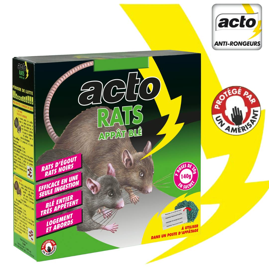 ACTOappât blé rats - Étui 140 g (sachets de 20 g)