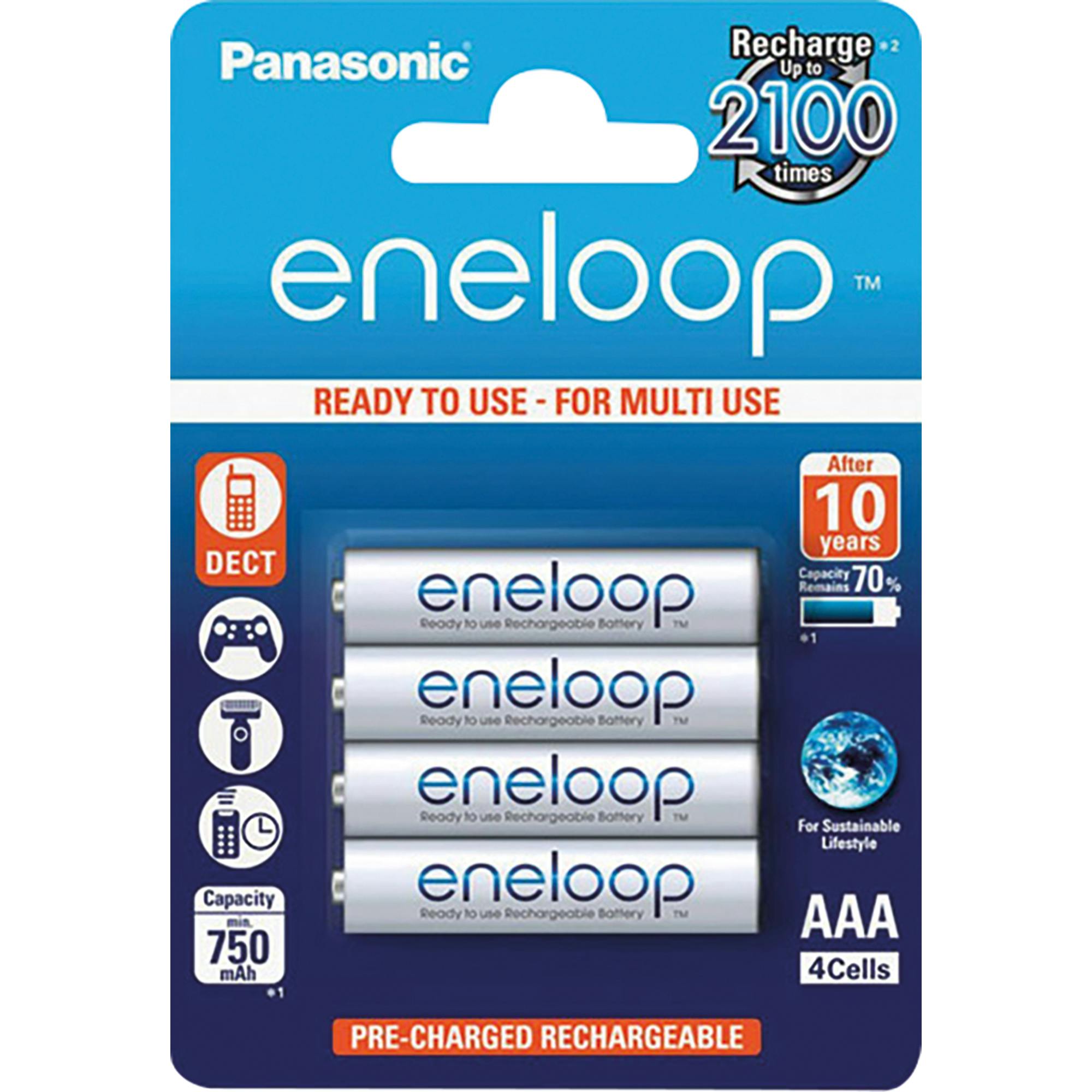 Panasonic Akku Eneloop BK-4MCCE/4BE AAA HR03 1,2V/750mAh 4 St./Pack ...