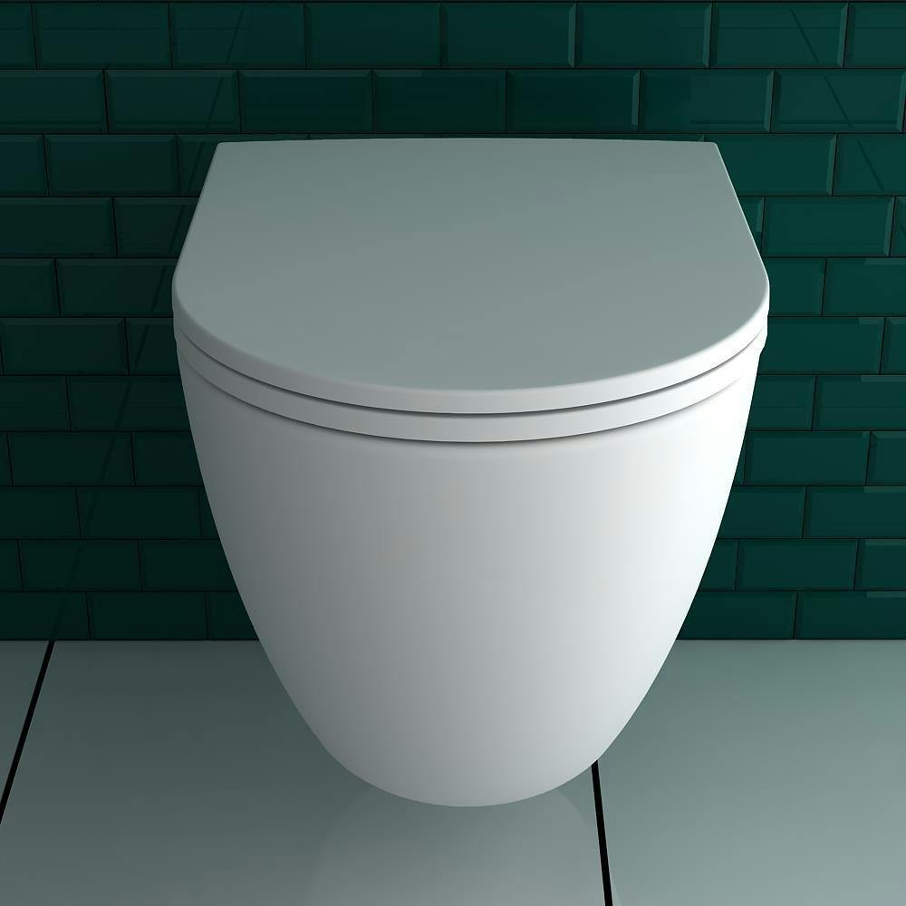 spülrandlos Stand WC Toilette Spülkasten Nano Beschichtung Softclose Sitz Brille 