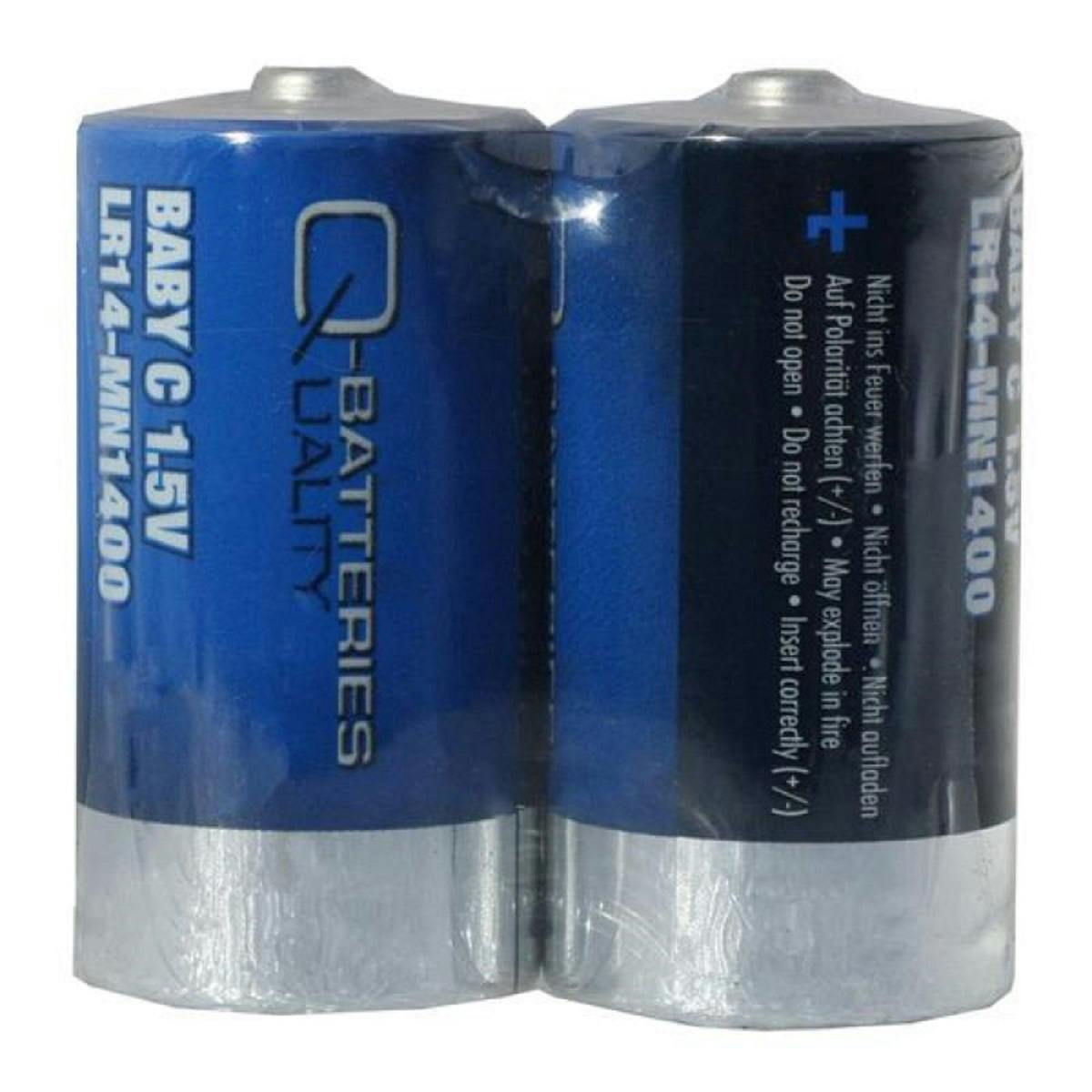 24x QBatteries Baby C Batterie LR14 1,5V Alkaline Zellen (12x 2er